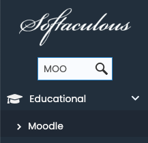 Moodle en Softaculous