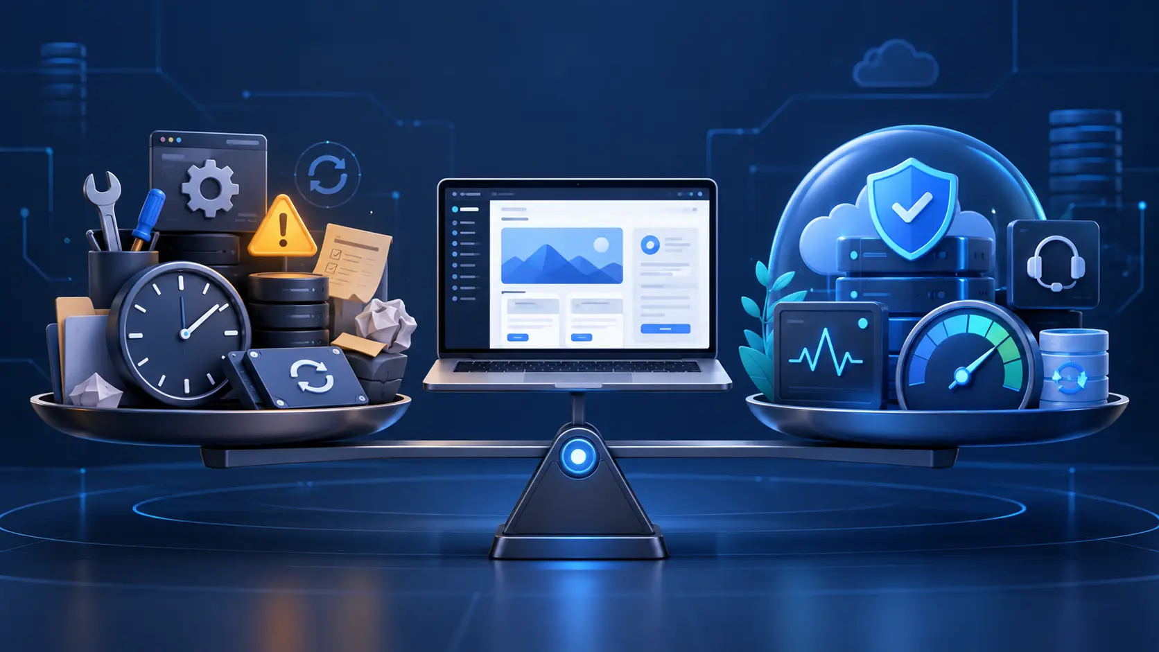 Comparación entre administrar WordPress por cuenta propia y contratar un Hosting WordPress Administrado